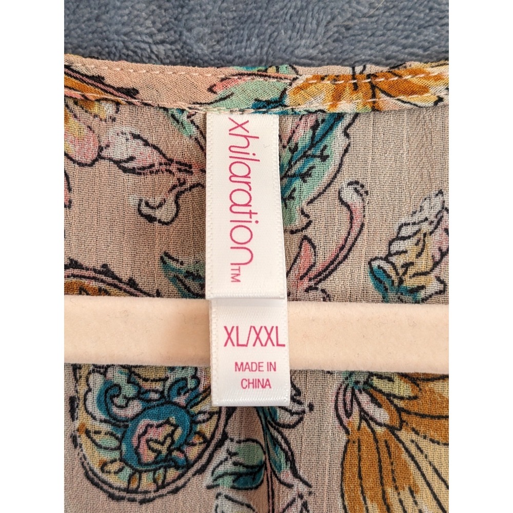 Xhilaration Sheer Lace Duster Robe Romantic Floral Beach Coverup Kimono XL/XXL - Picture 15 of 16